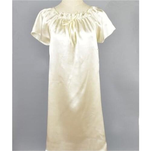 NEW ARRIVAL 100% Mulberry Silk Nightdress Natural Satin Silk Nightgown Soft&Cool Summer Sleepshirts Nightwear Multicolor