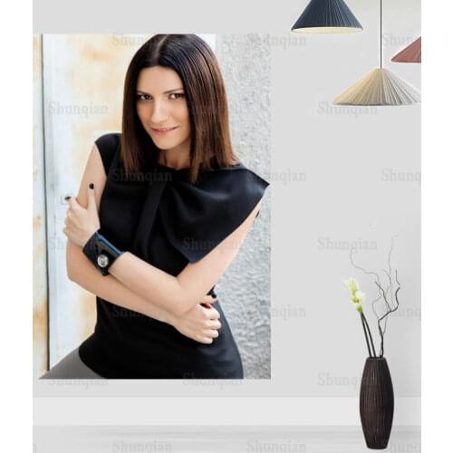 New Arrival LAURA PAUSINI Poster Canvas Fabric Wall Art Poster Print Painting Nature Decoration Modern Home Decor Poster 0422