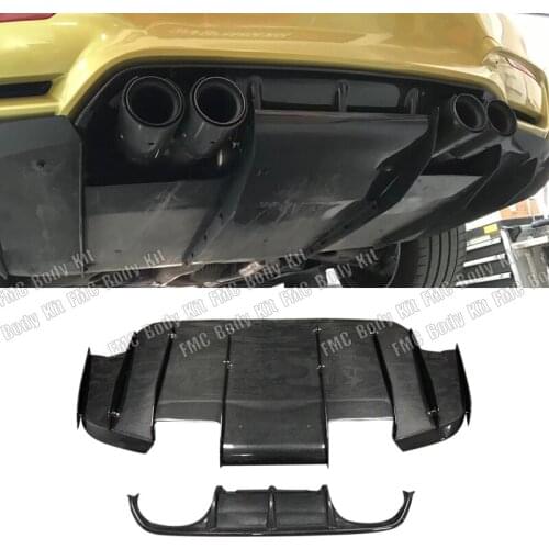 Real Carbon Fiber Rear Bumper Lip Diffuser Splitters Spoiler For BMW F80 M3 F82 F83 M4 2014-18 Standard And Convertible PSM Styl