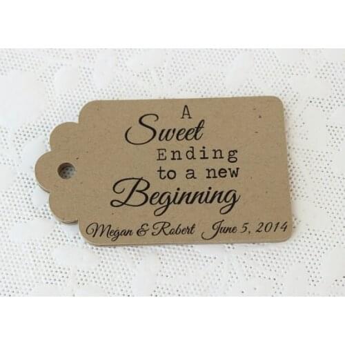 Personalized printed Candy Bar favor Gift tags rustic Wedding wishing tree tag lables bridal baby shower Birthday Cards