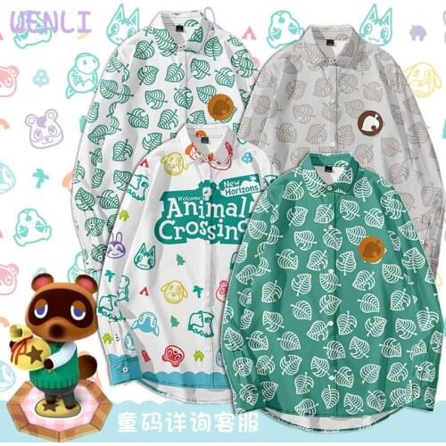 Popular Game Animal Crossing Shirt T-shirt Shirt Mens Animal Cosplay Tom Nook T-shirt Long Sleeve Shirt Top Plus Size Adult