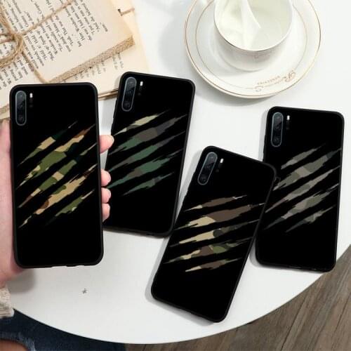 Luxury Camouflage soft silicon cover Phone Cases For Huawei P40 P20 P30 lite Pro P Smart 2019 Mate 40 20 10 Lite Pro Nova 5t