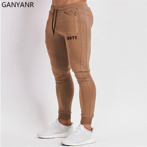 GANYANR Running Pants Men Jogging Gym Sport Training Leggings Trousers Trackpants Workout Soccer Crossfit Sweatpants Football
