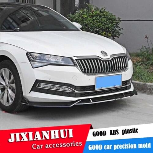 For Skoda superb Body kit spoiler 2018-2020 For Skoda superb ABS Rear lip rear spoiler front Bumper Diffuser Bumpers Protector