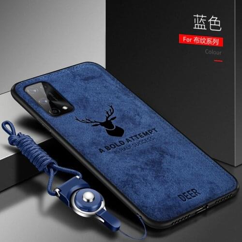 For OPPO Reno 4 Pro Case Luxury Soft STPU+Hard fabric Deer Protective Back Cover Case for OPPO Reno 4 Lite 4Z 4SE phone shell