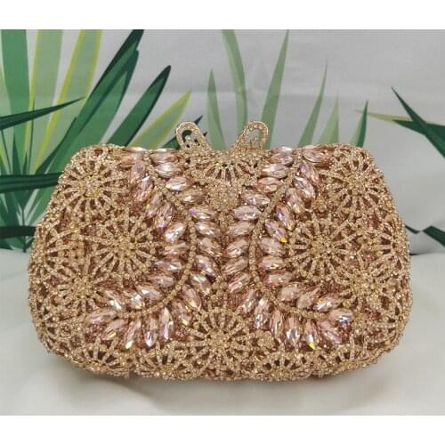 Champagne Colors Gemstone Party Prom Purses New Fashion Luxury Women’s Diamond Evening Clutches Handbags New Arrival Crystal Bag