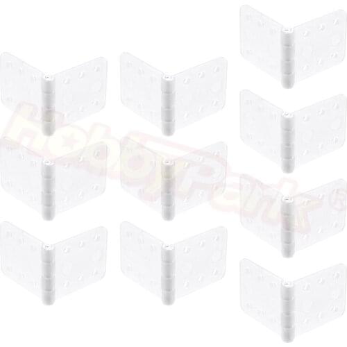 Hobbypark 16x28 mm 0.63" x1.1'' Pinned Nylon Hinges RC Airplane Plane Parts Replacement (Pack of 20)