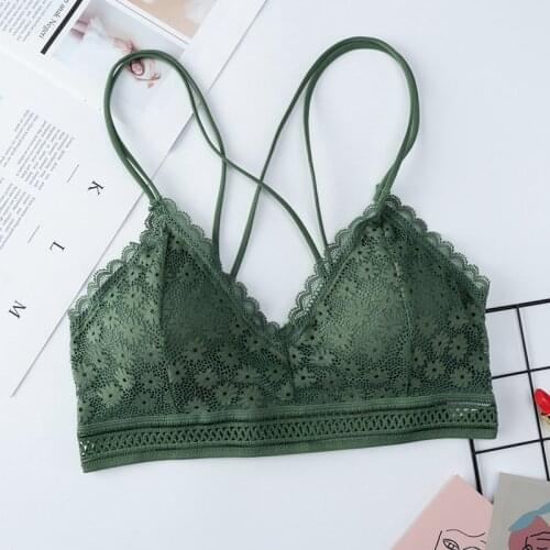 Beauty Back Sexy Bra Women Lace Wire Free Brassiere Push Up Underwear Padded Female Thin Shoulder Strap Soft Lingerie