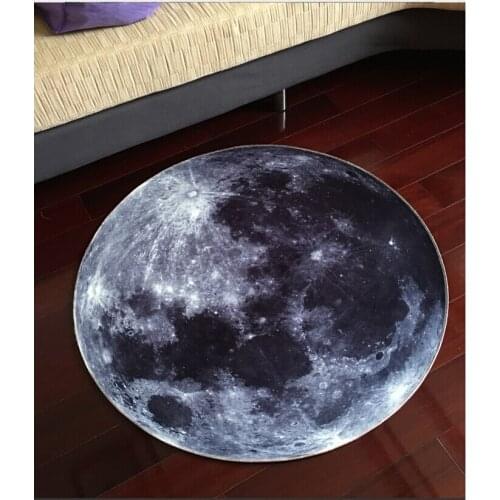 3D Earth Moon Round Mat alfombras dormitorio Carpet Living Room Deurmat Dier rugs Swivel chair Mats tapis chambre