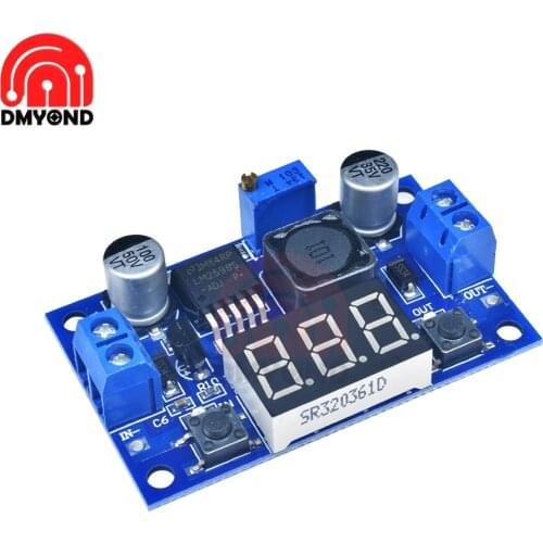 LM2596 DC-DC Step Down Buck Converter Module 4.0~40V to 1.25-37V Adjustable Voltage Power Regulator With Digital LED Voltmeter