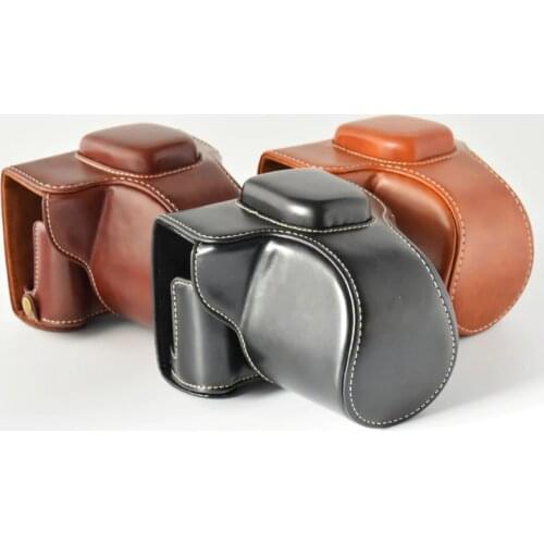 New PU Leather Camera Case Full Bag For Fujifilm XT100 Fujifilm x-t100 Camera Bag Cover With Strap Take the battery version