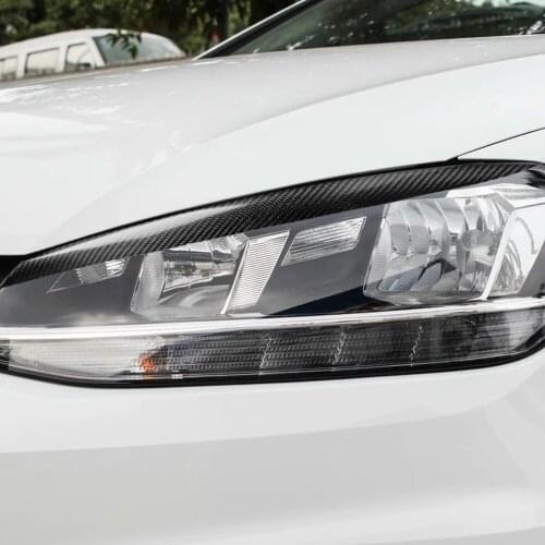 Carbon Fiber for VW Golf 7 MK7 VII 2013 2014 2015 2016 2017 Automotive Exterior Headlights Headlights Eyebrow Eyelash Decoration