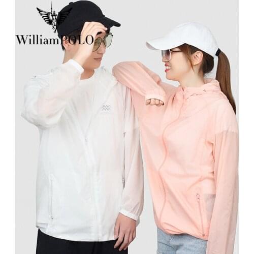 WILLIAMPOLO Womens Summer Wear Joker Hat Loose Sun-protective Clothing Long Sleeve Shirt Breathable Beach Wear Thin Short Coat