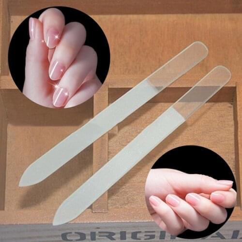 1 Pcs Transparent Crystal Glass Nail File Nail Art Manicure Sanding Strip Nail Tools