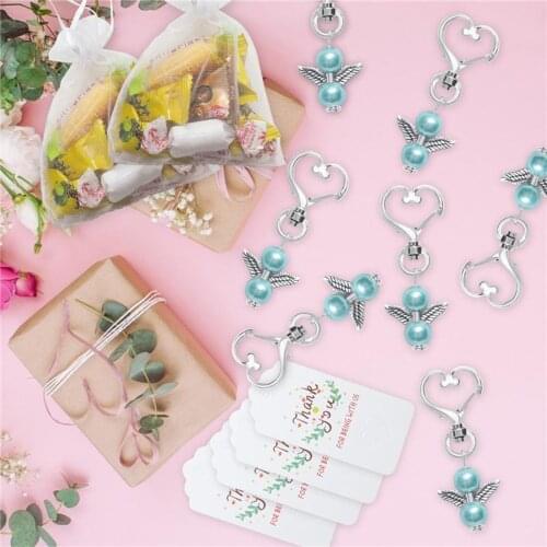 20Pcs Keychain Shining Keyring Pendant Giveaways Decoration Wedding Charm