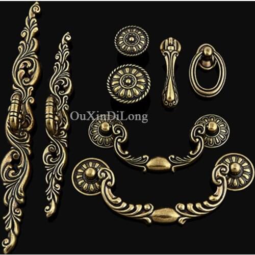 20PCS European Antique Kitchen Door Furniture Handles Retro Cupboard Drawer Wardrobe Cabinet Pulls Handles & Knobs