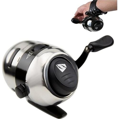2021 Fishing Reels Speed Ratio 2.8:1 for Slingshot Shooting Fish Use Dart Stainless Steel Closed Fishing Wheel Outdoor Hunting