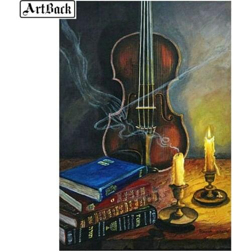 5d diamond painting book violin landscape full square diamond art mosaic resin 3d round drill canvas embroidery