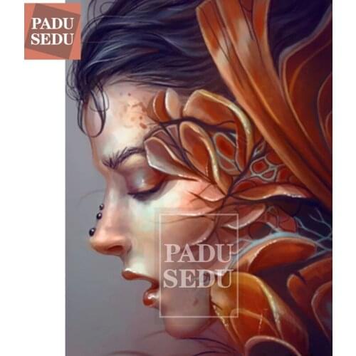 5D DIY Diamond Painting Full Square Fantasy Woman Diamond Embroidery Cross Stitch Abstract Women Portrait Mosaic Wall Decor Home