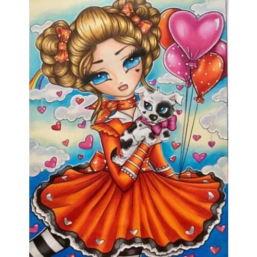 5D DIY Poured Glue Diamond Painting Kits Scalloped Edge Unique Handcraft Gift Home Wall Decoration Soft Canvas Fall Decor