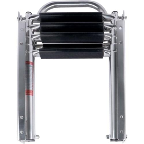 Boat accessories marine superior quality 4 Step Under Platform Boat Ladder Stainless Steel Boarding Telescoping Ladder