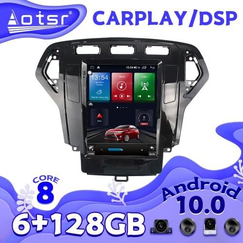 Android For Ford Mondeo 2007-2010 Tesla Car Radio GPS Navigation Multimedia Video Player Stereo Head Unit CD