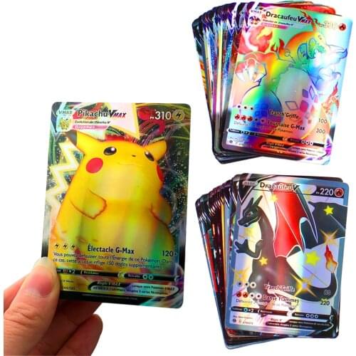 Free Shipping TAG Team V Vmax GX EX MEGA French Pokemon Cards Newest Collection