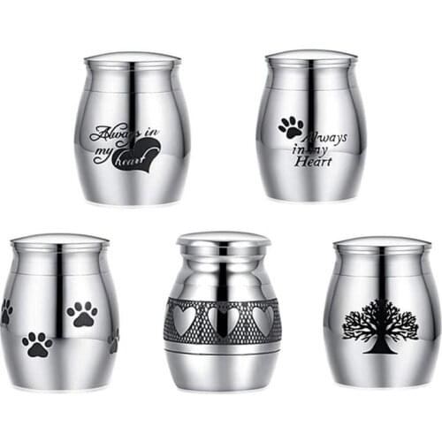 Free Engrave Small Cremation Urn for Ashes Mini Stainless Steel Memorial Keepsake Urns for Human Pet Ashes Holder Pets Memorials