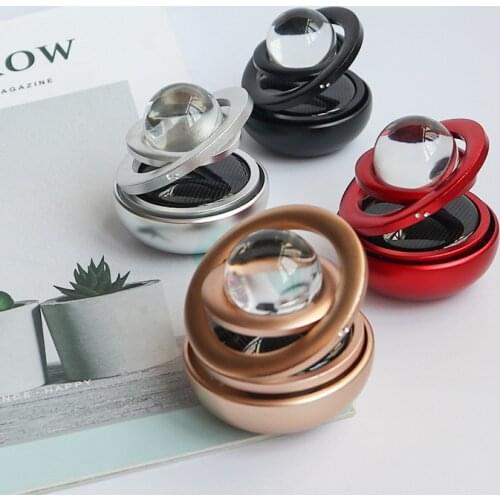Interstellar Double Ring Solar Suspended Car Aroma Diffuser Car Center Console Decoration Rotating Car Aroma Diffuser