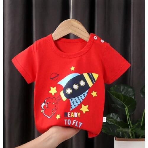 Baby Boys T-shirt Tee Tops Summer Casual Kids Children T shirt Short Sleeve Cartoon Cotton Baby Clothes