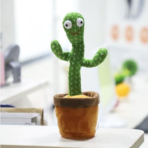 Cactus Plush Toy Electronic Shake Dancing toy with the song plush cute Dancing Cactus Early Childhood Education Toy For children