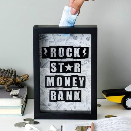 Creative Wooden Piggy Bank Children Saving Bank Cute Room Decor Safe Piggy Bank For Kids Gift Cofre Decorative Boxes BC50PB