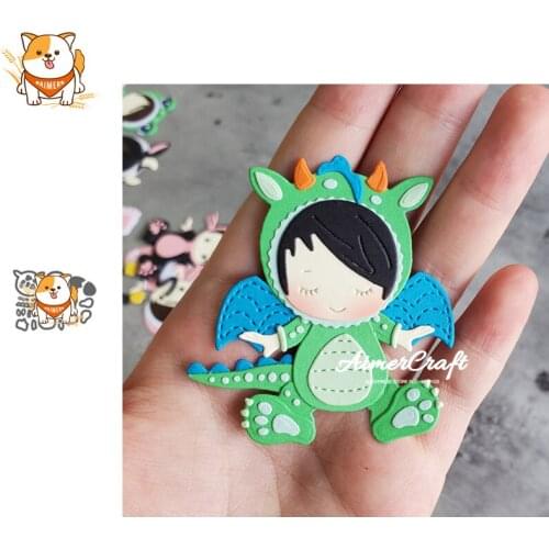 Dinosaur Baby Animal Metal Cutting Dies Mold Knife Scrapbooking Stencil Embossing Craft Die Cuts Card Making New Dies For 2020