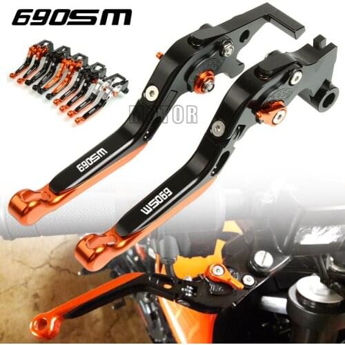 Motorbike Foldable For 690 SM 2007 2008 690SM Motorcycle CNC Aluminum Adjustable Folding Extendable Fold Brake Clutch Levers