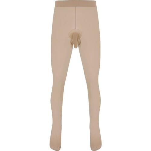 Men Skinny Stretchy Legging Pantyhose Tights Hosiery Seamless Gay Male Hot Sexy Erotic Lingerie Penis Pouch Pants Socks Lingerie