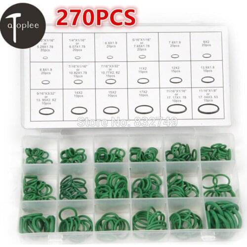 Atoplee 270 PCS 18 Sizes One Case Rubber O Ring Kit Metric O-Ring Seals Set Nitrile Rubber O-Ring