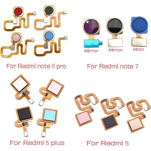For Xiaomi Redmi Note 6 7 Pro / Redmi 5 Plus Fingerprint Sensor Scanner Touch ID Home Button Return Flex Cable Ribbon