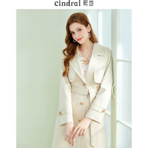 2021 Spring New Style Windbreaker Womens Mid-length, Small-length Temperament, Waist Drape, and This Years Popular Jacket
