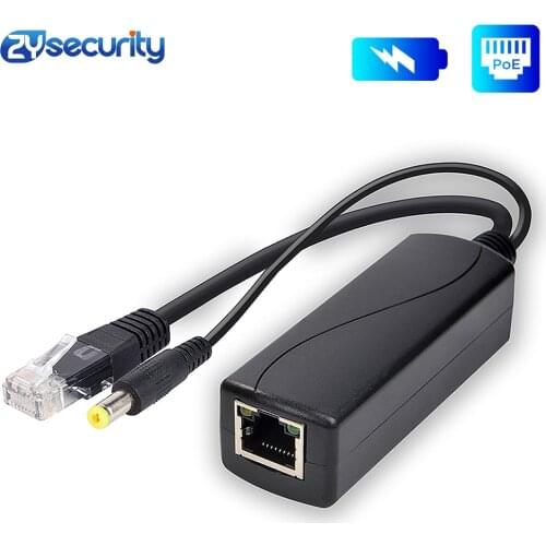 10/100M PoE Splitter With IEEE 802.3af/at Standard & 12V 2A Output & 42.5-57V 0.65A 30W Input Power Over Ethernet For IP Camera