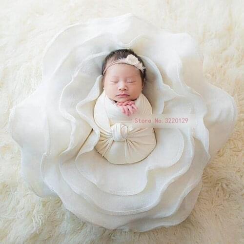 2018 Newborn Photography Props Flokati Flower Bath Posing Baskets Background Baby Photoshoot Accessories Photo Shoot Backdrop