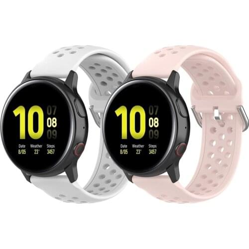 18mm Silicone Bands for TicWatch C2 Rose Gold/ Garmin VivoActive 4s/ Fossil Q Venture HR/ Fossil Sport Smart Watch 41mm Strap