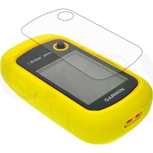 ICKOY Handheld GPS Silicon Rubber Protect Yellow Case Cover + LCD Screen Protector for Garmin eTrex 10 20 30 10x 20x 30x 201x