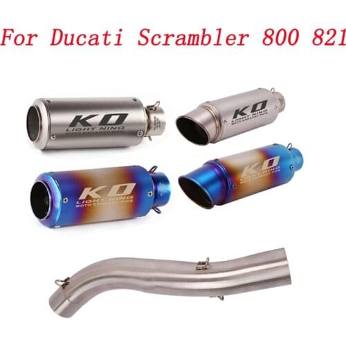 Escape Motorcycle Exhaust Mid Link Pipe And 51mm Muffler Stainless Steel Exhaust System For Ducati Scrambler 800 821