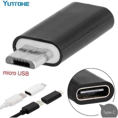 High Quality Micro USB Male 5 Pin to USB 3.1 Type C Female Connector Data Adapter Converter Black White 100pcs/lot
