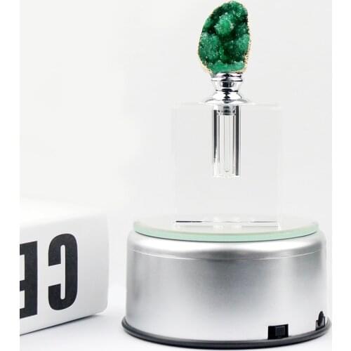 Fine Jewellery Crystal Perfume Bottle Rotating Display Stand Mirror 360 Degree Turntable Holder Base Photography Shooting Props