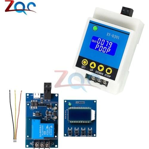 1 Channel LCD Digital Display Trigger Delay Relay Module Cycling Timer Switch Relay Board Connect Wire with Case DC 6 -30V DJ01