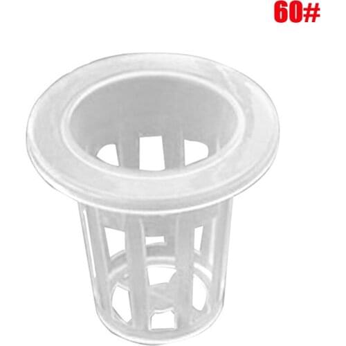 100Pcs Garden Plastic Net Cups Planting Basket Cup Set Slotted Mesh Net Cups Wide Lip Bucket Basket for Hydroponics GQ