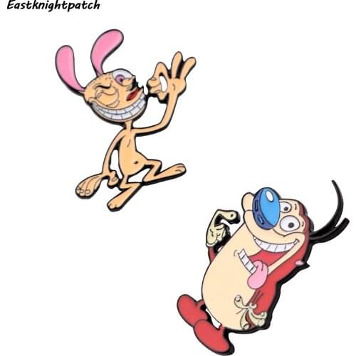 12pcs/lot E3215 Funny Cartoon Metal Pins Enamel Brooches for Women Men Lapel Pin Backpack Badge Denim Pin