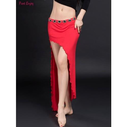 2020 Performance Belly Dance Costume long Skirt split Skirt Sexy Women Oriental Belly Dance Skirt Female Dance Clothes