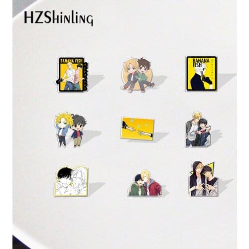 2021 banana fish Cartoon Anime Pattern Acrylic Lapel Pins Badge Resin Epoxy Gifts